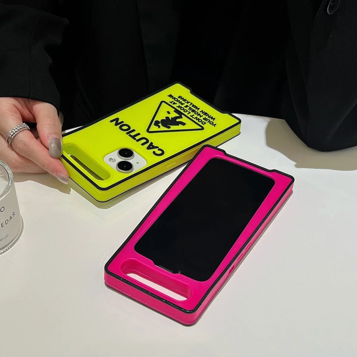 Phone Case Warning: Don’t Look at Your Phone While Walking