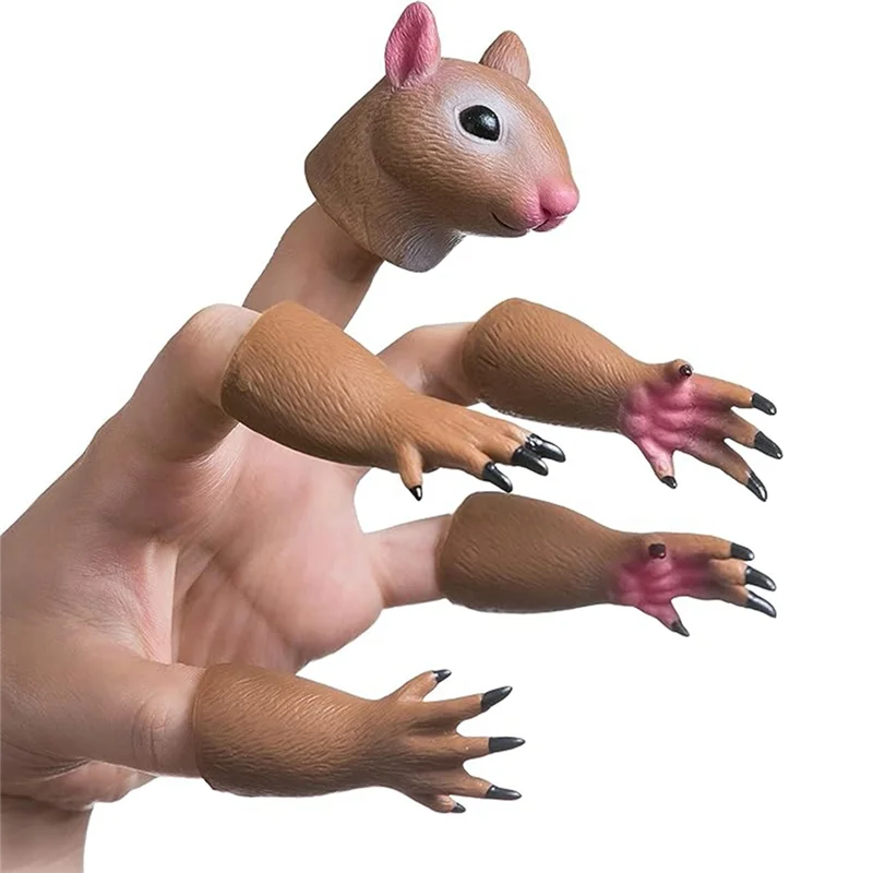 Nutty Squirrel Finger Puppets