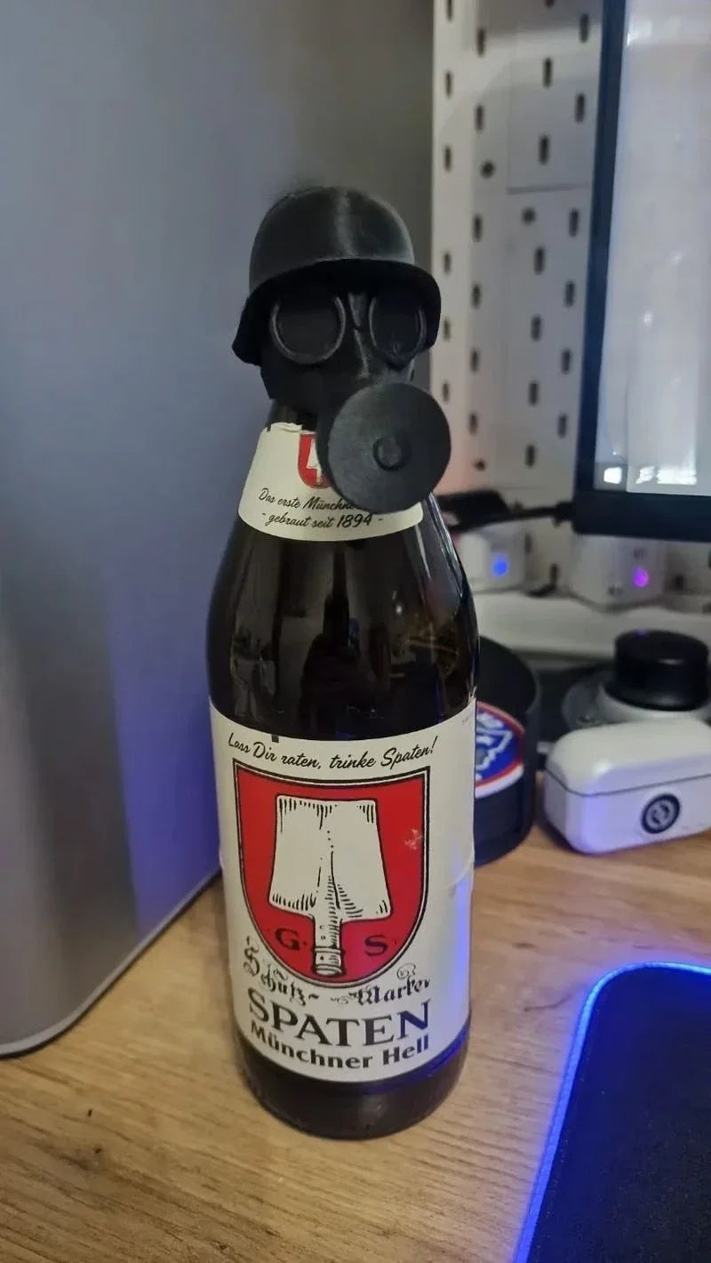 Gas Mask Beer Cap
