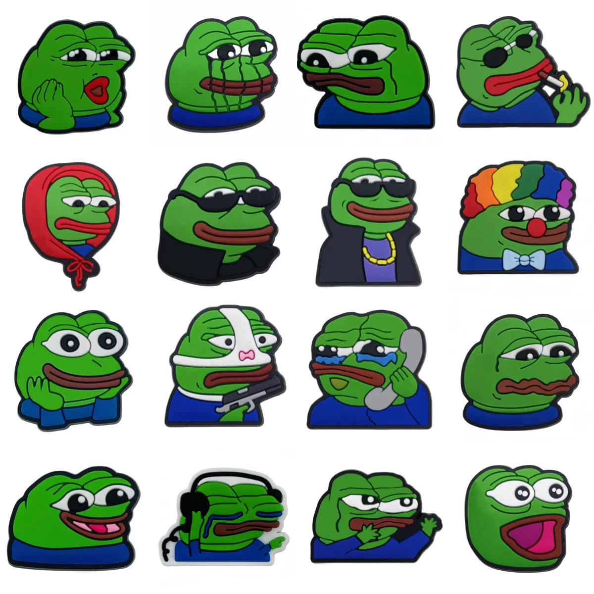Pepe Sad Frog Charms Set (16pcs)