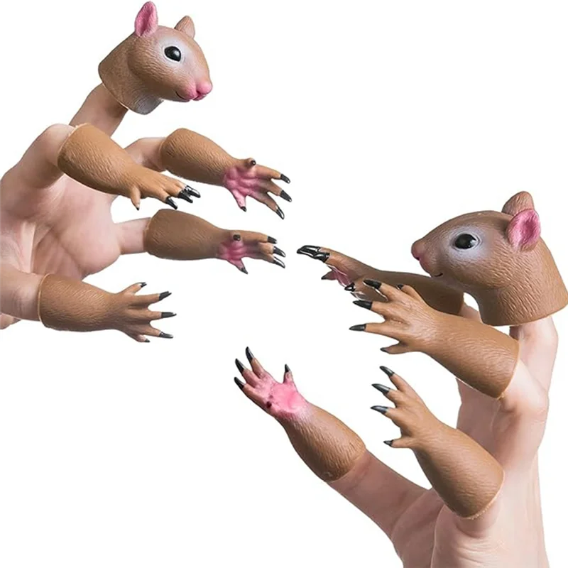 Nutty Squirrel Finger Puppets