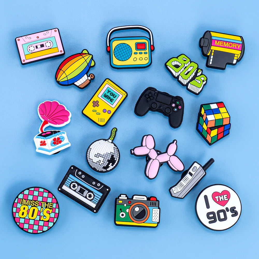 Retro Style Shoe Charms Set (16pcs)
