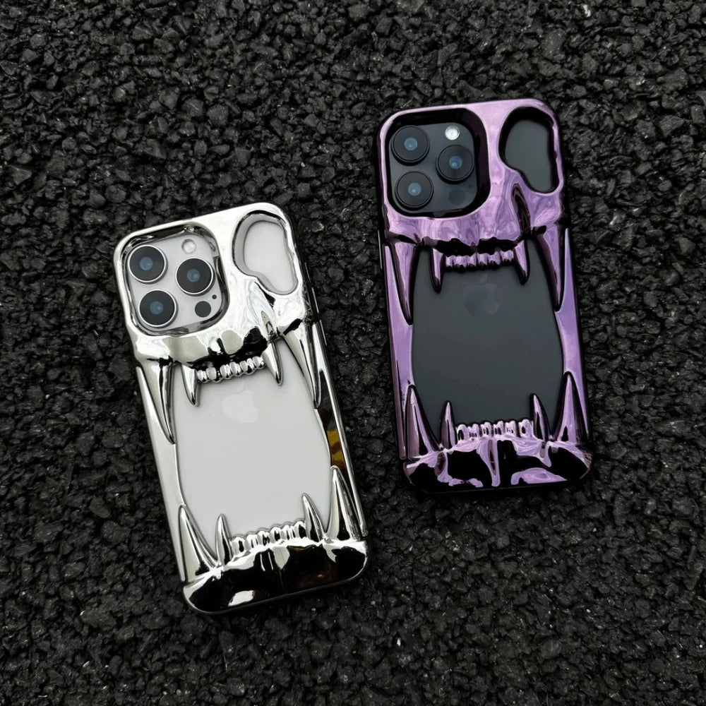 Luxury Tiger Tooth Skull Case