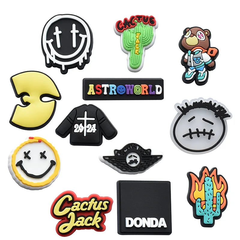 Hip Hop Jibbitz Shoe Charms Set (17pcs)