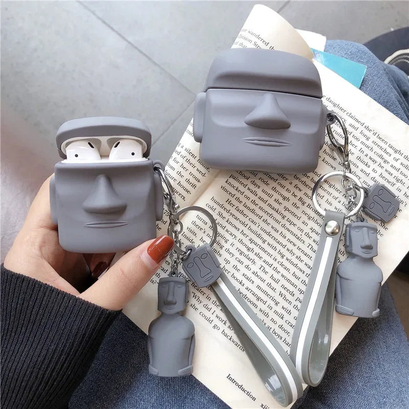 Moai Head AirPods Case