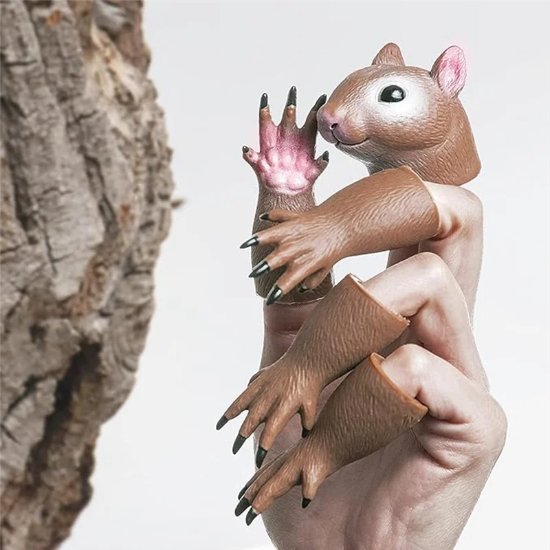 Nutty Squirrel Finger Puppets