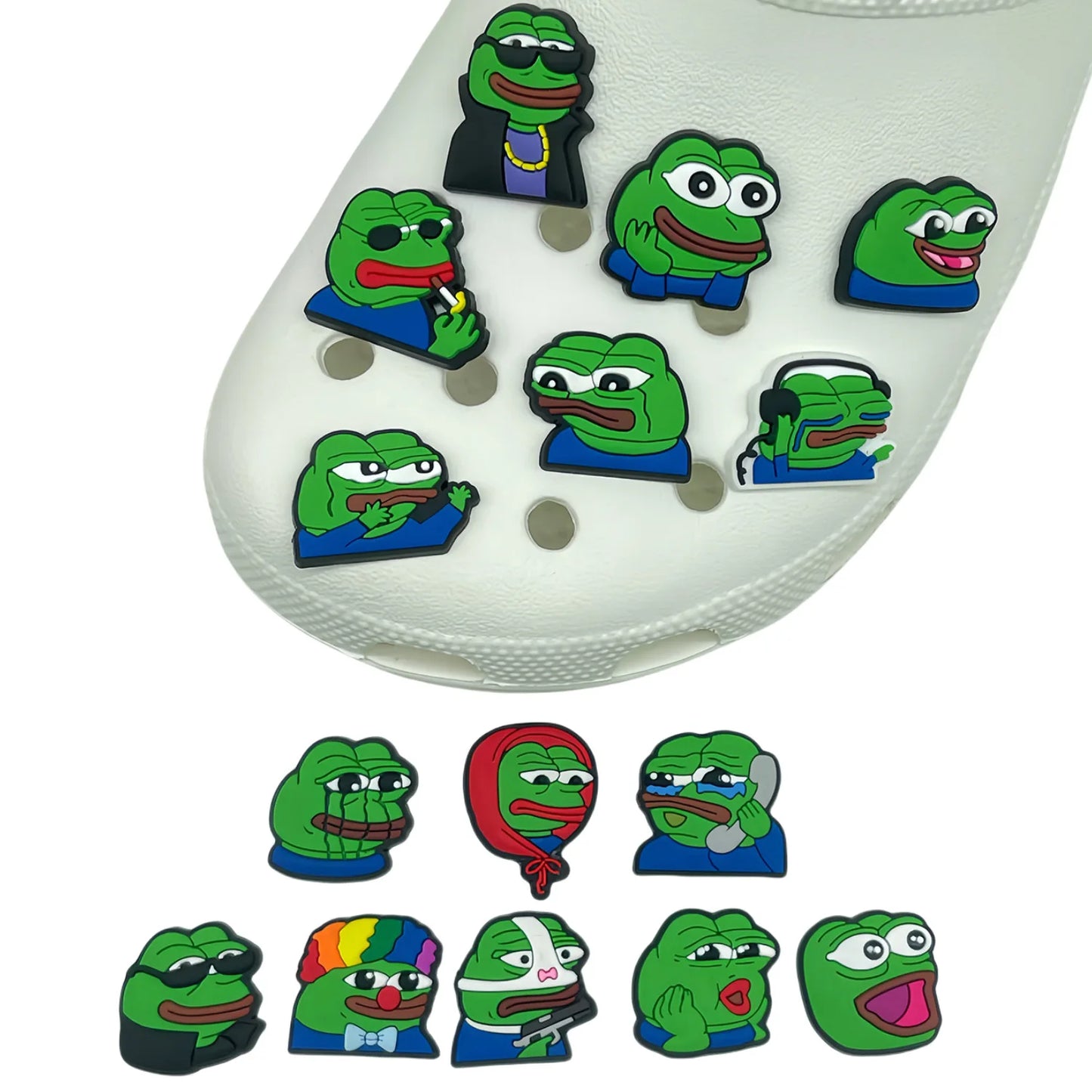Pepe Sad Frog Charms Set (16pcs)