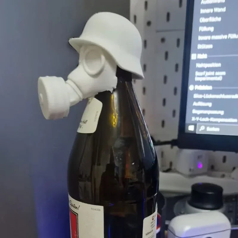 Gas Mask Beer Cap