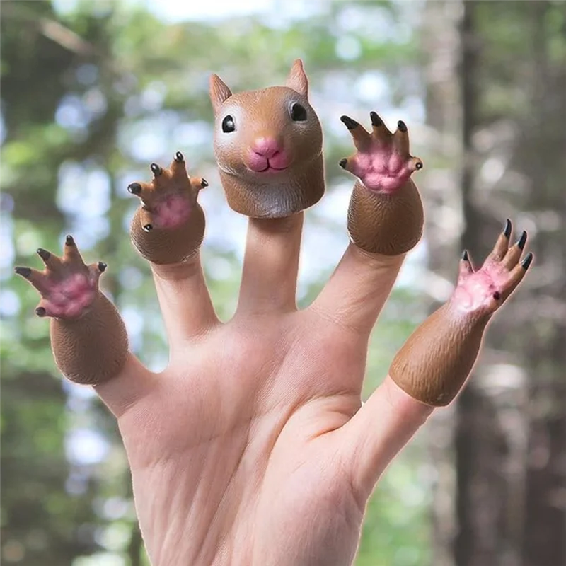 Nutty Squirrel Finger Puppets