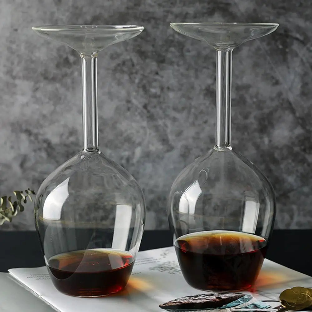 Upside Down VVine Glass