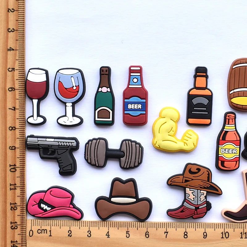 Wild West & Party Shoe Charms Set (15pcs)