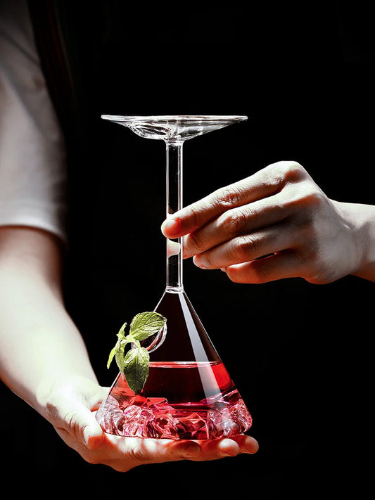 Upside-Down Cocktail Martini Glass