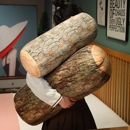 Wood Stump Plush Pillow