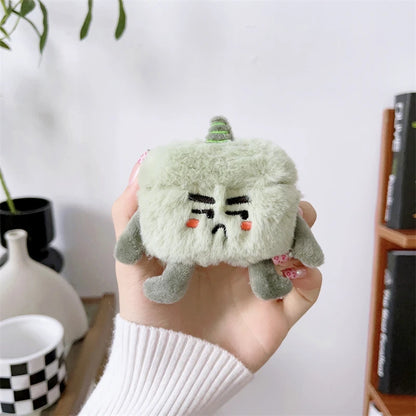 Cute Cartoon Fur Earphone Case