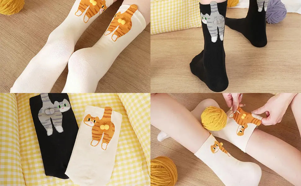 Balls-Out Cat Socks
