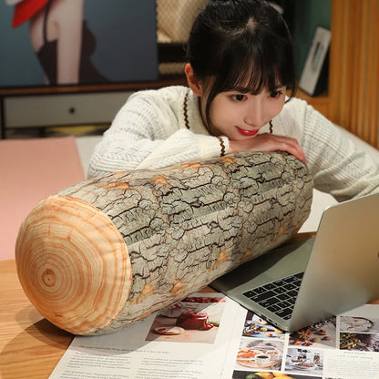 Wood Stump Plush Pillow