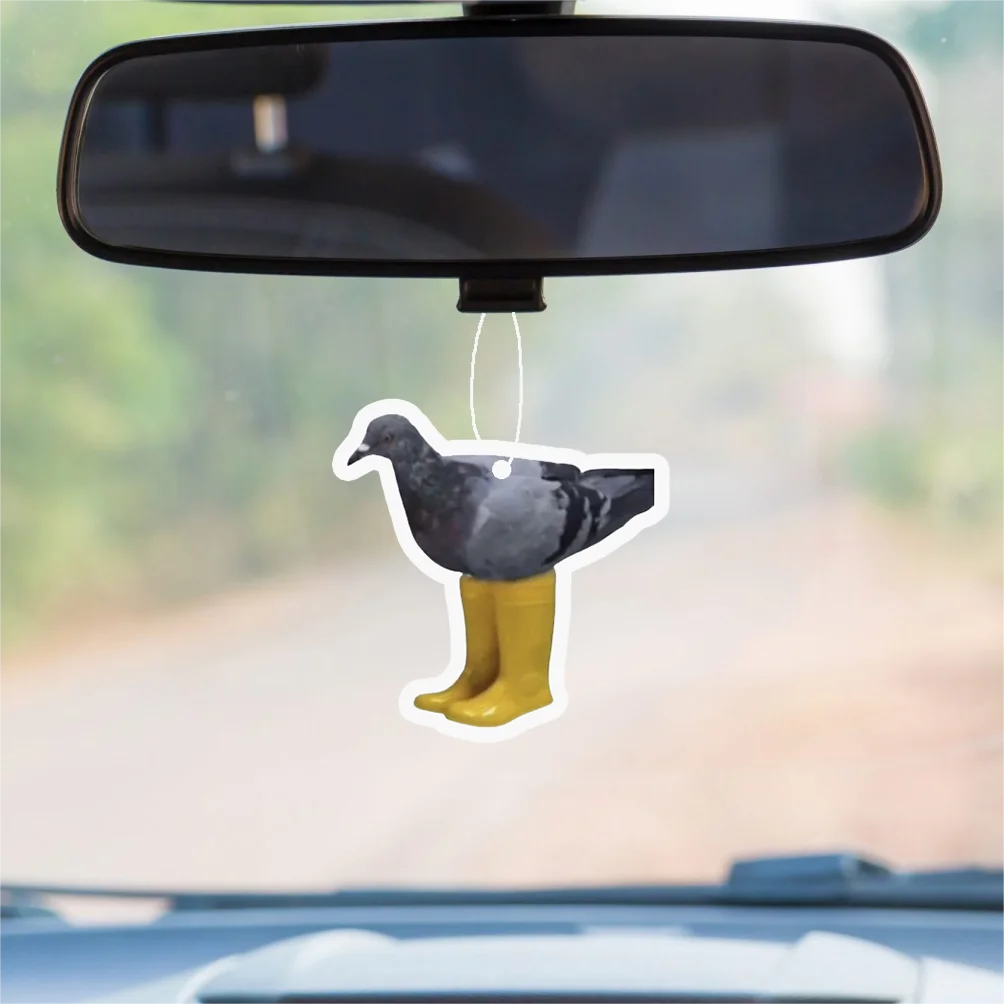 Pigeon with Rubber Boots Car Air Freshener