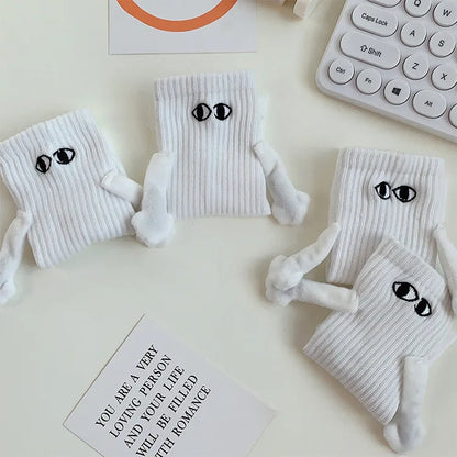 Magnetic Hands Cartoon Couple Socks