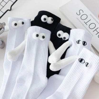 Magnetic Hands Cartoon Couple Socks