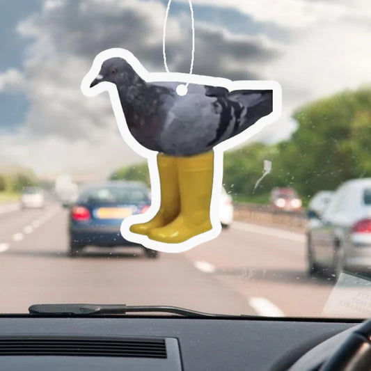 Pigeon with Rubber Boots Car Air Freshener