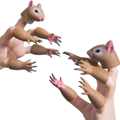 Nutty Squirrel Finger Puppets