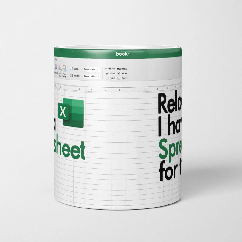 Excel Pattern Coffee Mug