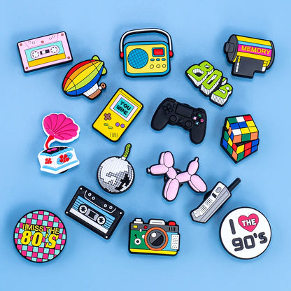 Retro Style Shoe Charms Set (16pcs)