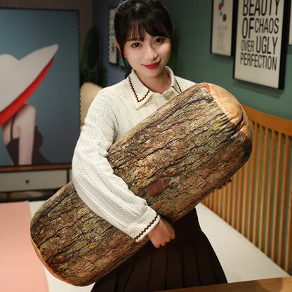 Wood Stump Plush Pillow