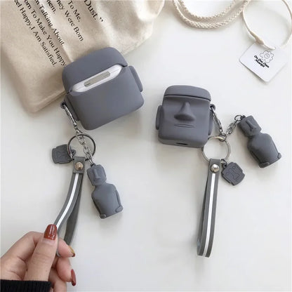Moai Head AirPods Case