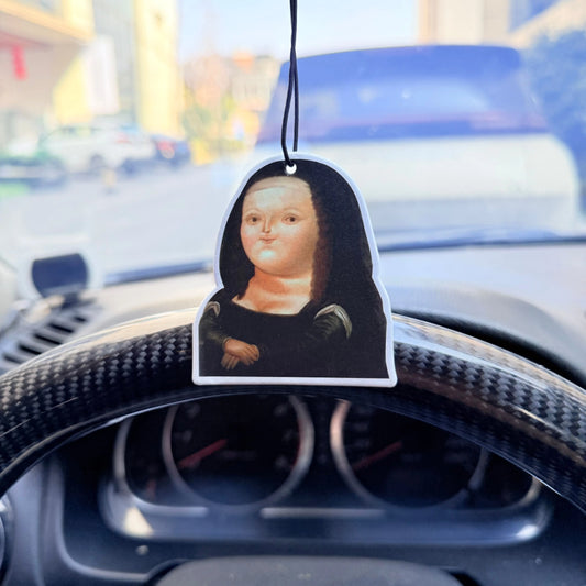 Fat Mona Lisa Car Air Freshener