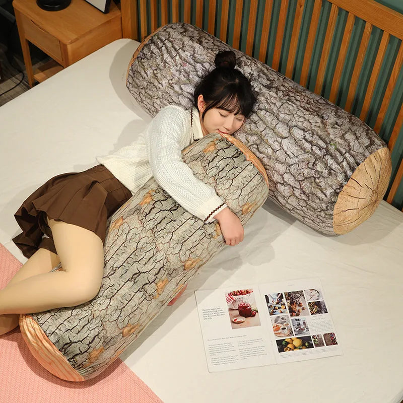 Wood Stump Plush Pillow