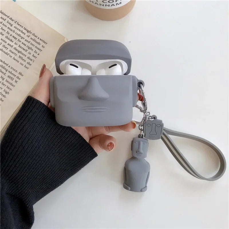 Moai Head AirPods Case