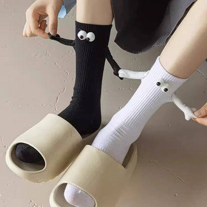 Magnetic Hands Cartoon Couple Socks