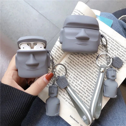 Moai Head AirPods Case