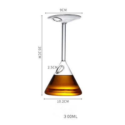 Upside-Down Cocktail Martini Glass