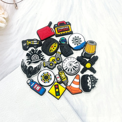 Car Tuning Shoe Charms Set (18pcs)