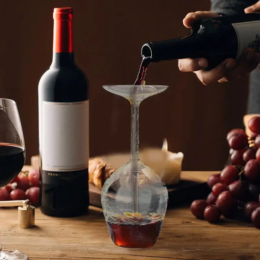 Upside Down VVine Glass