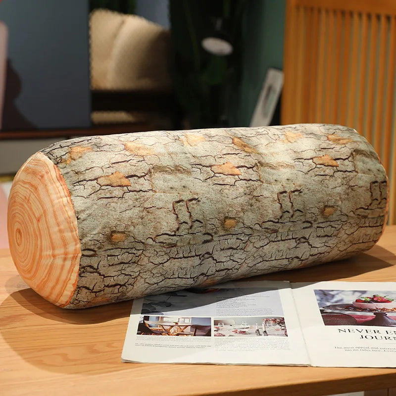 Wood Stump Plush Pillow