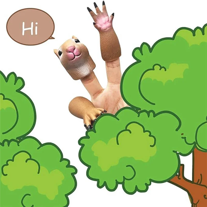 Nutty Squirrel Finger Puppets