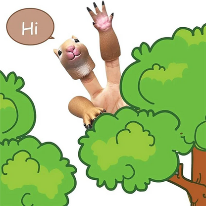 Nutty Squirrel Finger Puppets