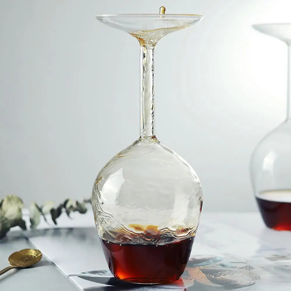 Upside Down VVine Glass