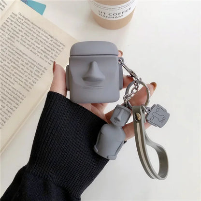 Moai Head AirPods Case