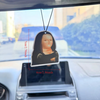 Fat Mona Lisa Car Air Freshener