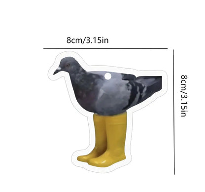 Pigeon with Rubber Boots Car Air Freshener