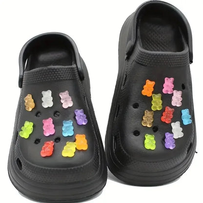 Luminescent Gummy Bear Shoe Charms (10/20pcs)