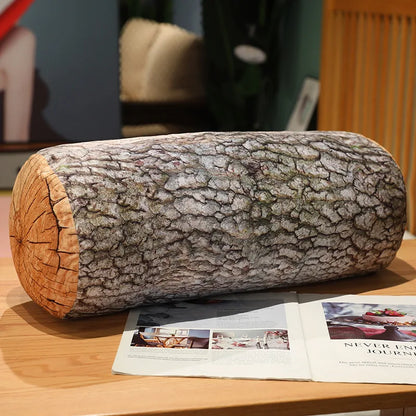 Wood Stump Plush Pillow