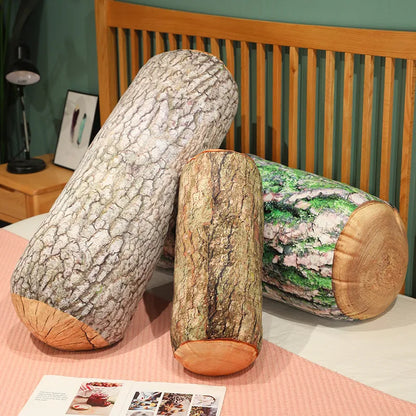 Wood Stump Plush Pillow
