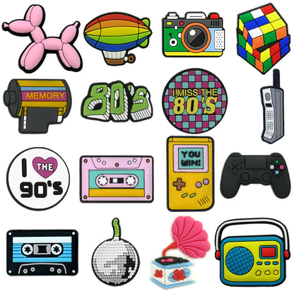 Retro Style Shoe Charms Set (16pcs)