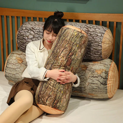 Wood Stump Plush Pillow