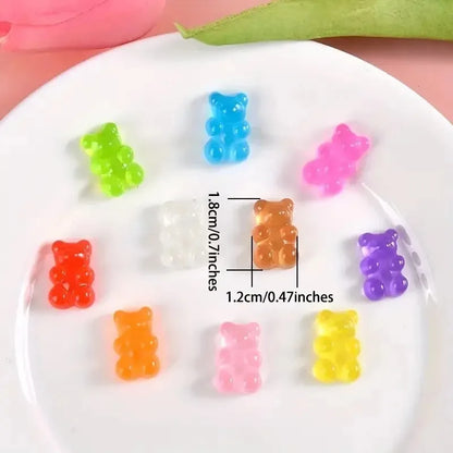 Luminescent Gummy Bear Shoe Charms (10/20pcs)